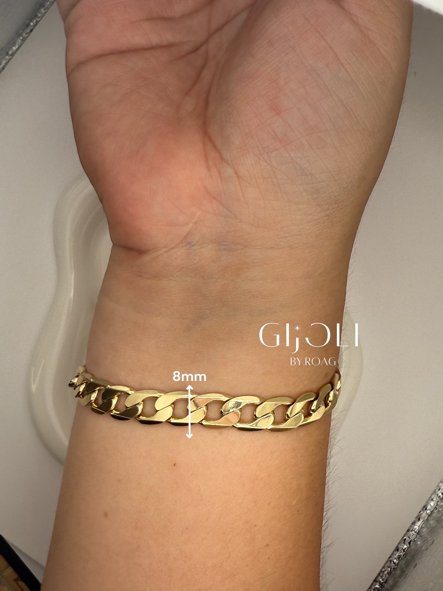 Pulsera cubana 8mm