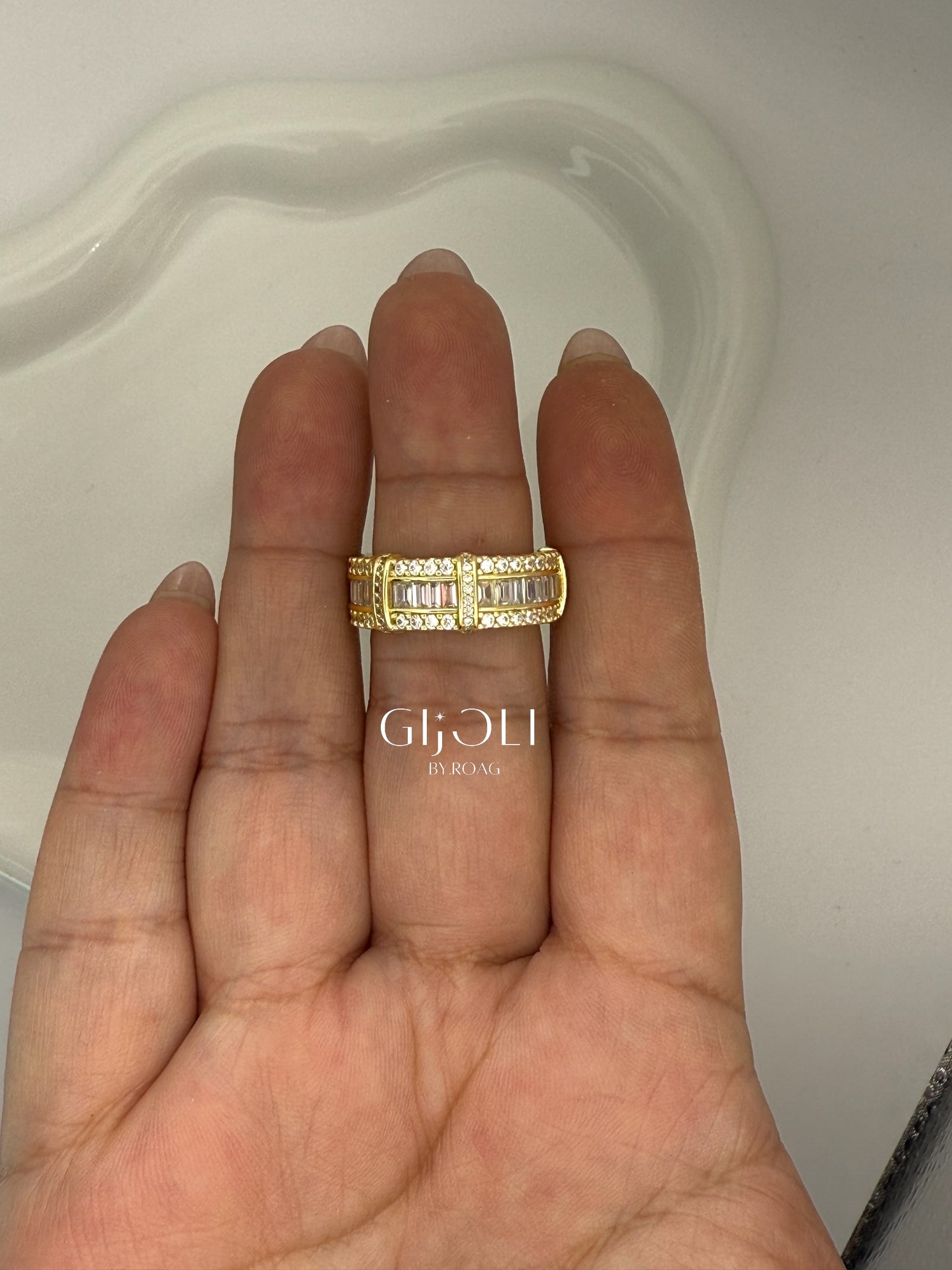 Sortija Chonky de cristal