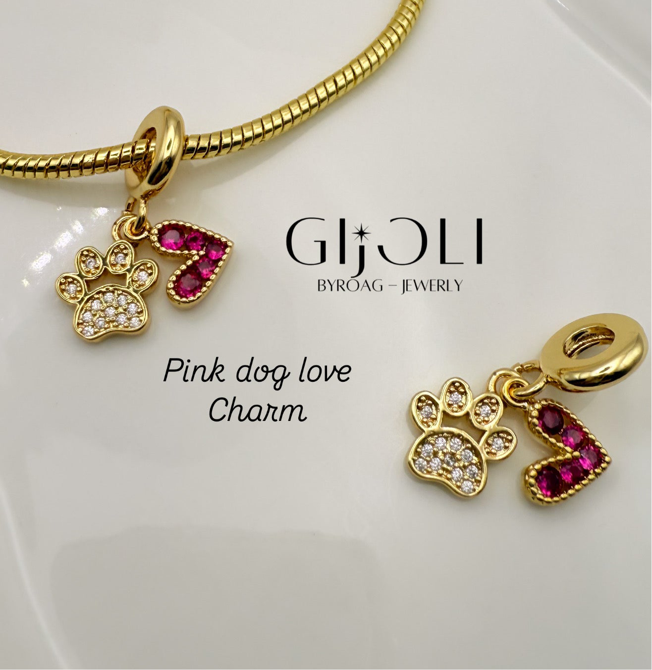 Dog love charm