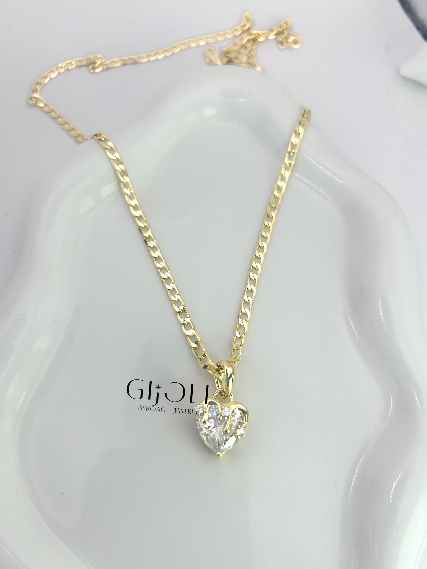 Heart charm chain