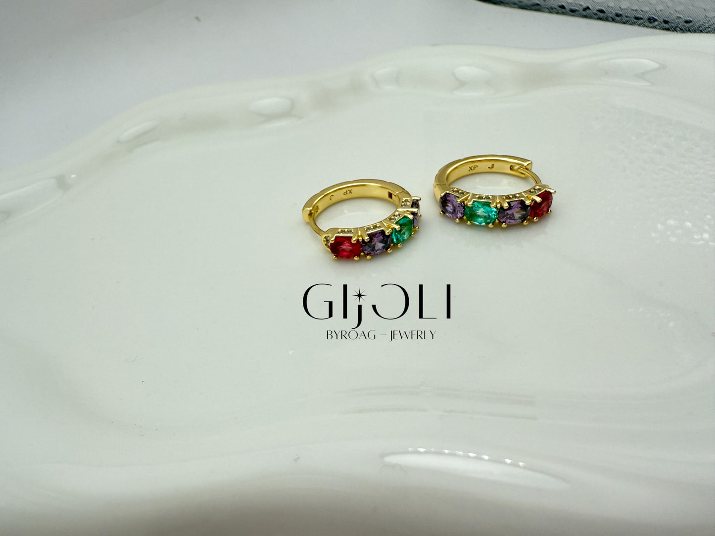 Argollas medianitas multicolor