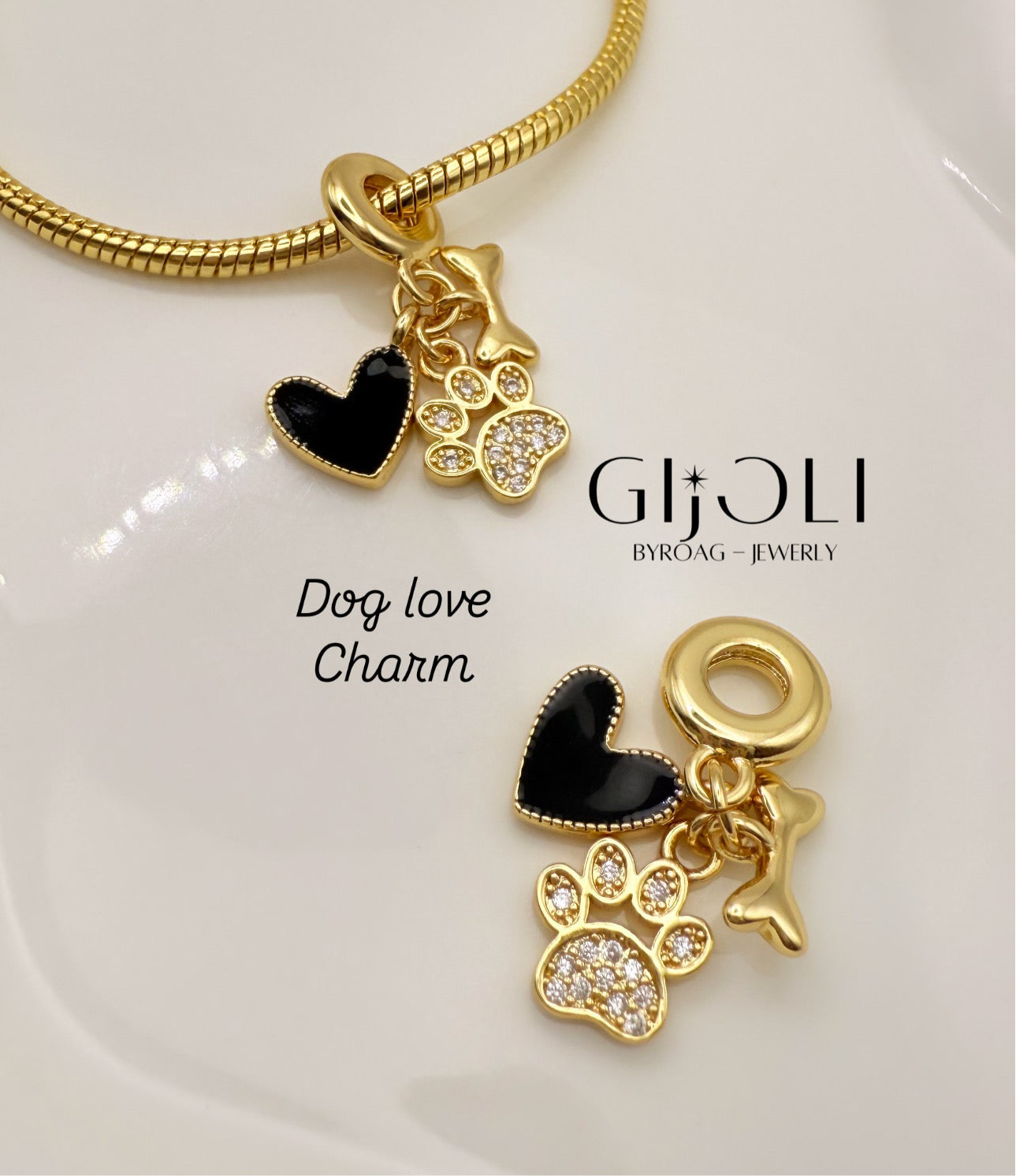 Dog love charm