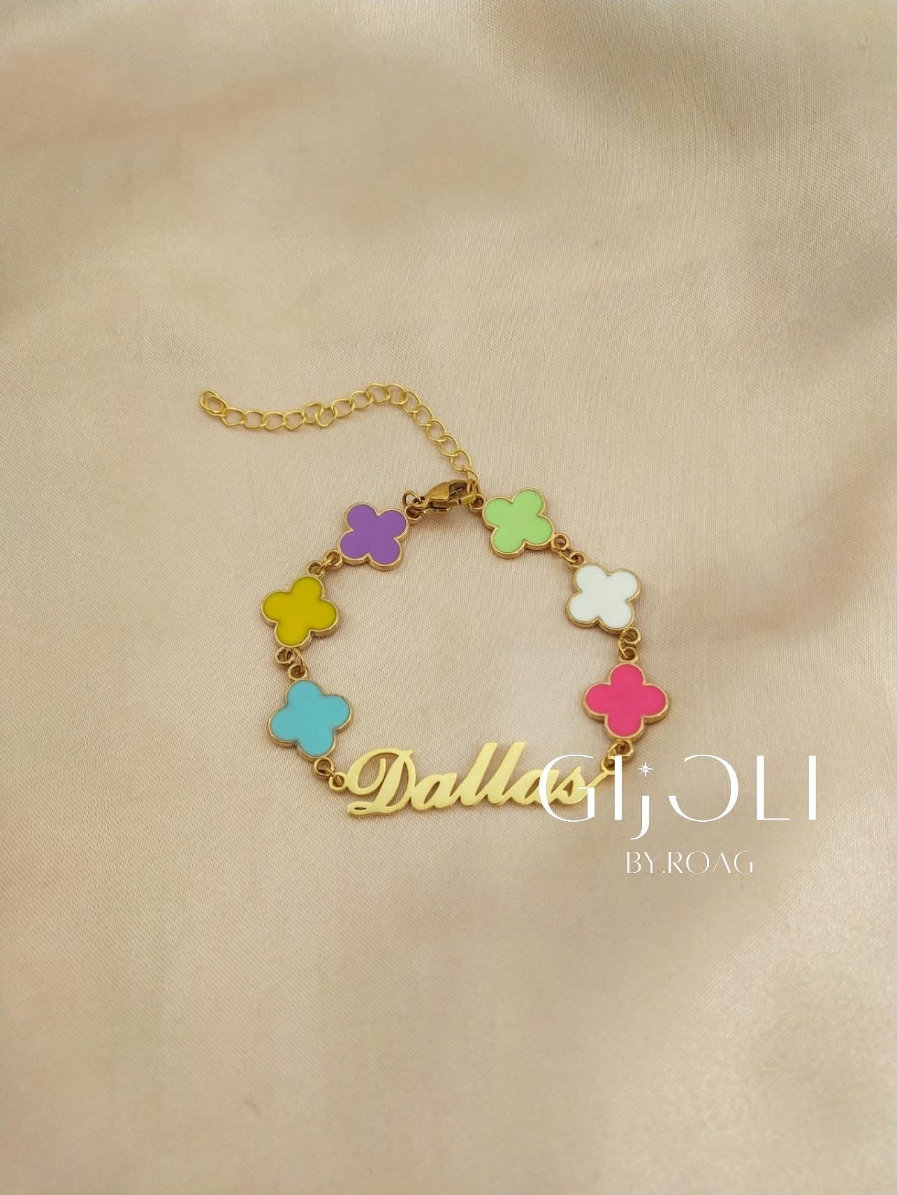 Pulsera clover personalizada