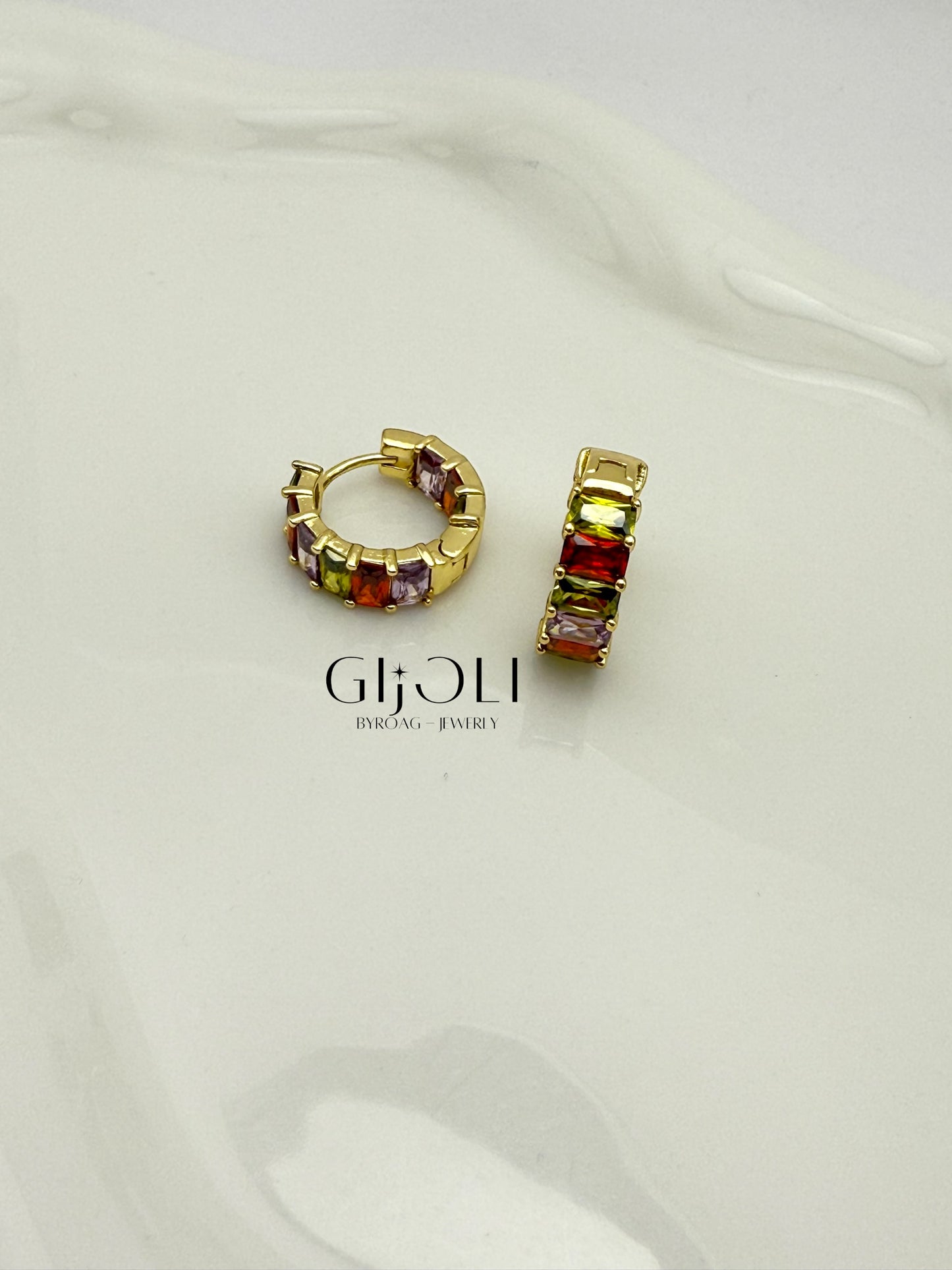 Argollas pequeñas multicolor