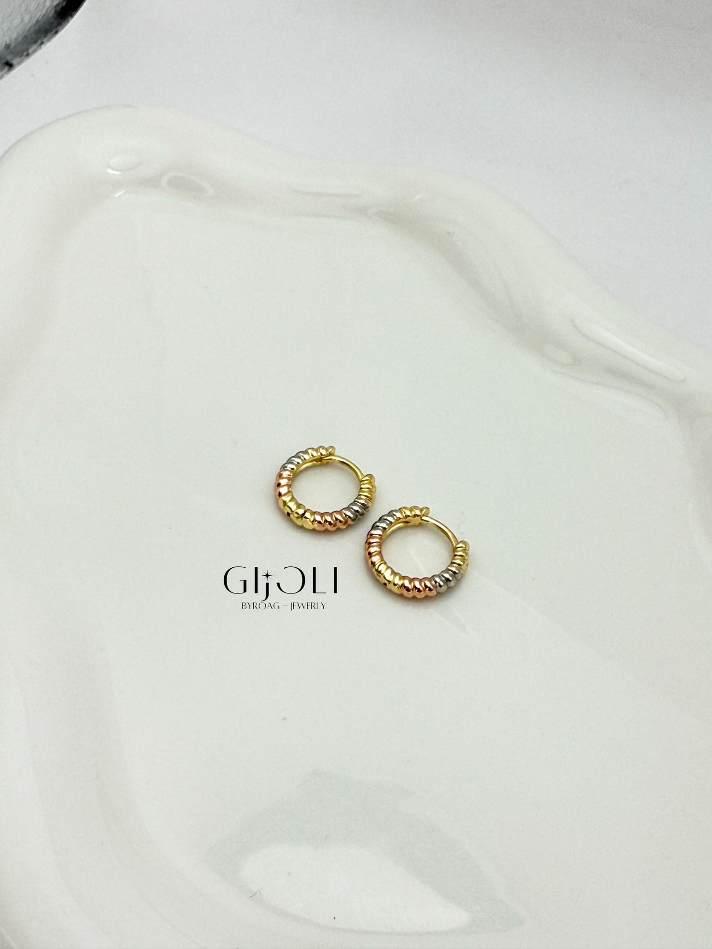 Mini argollas tricolor