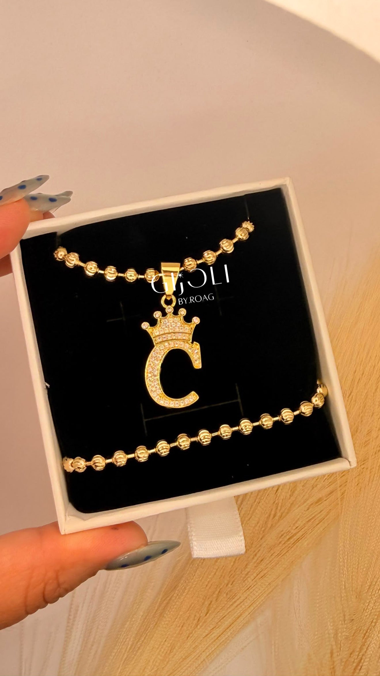Set Balines con Inicial Diamantada
