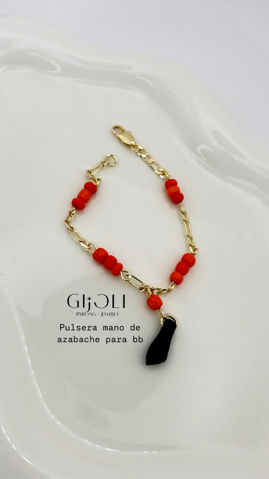 Pulseras mano de azabache