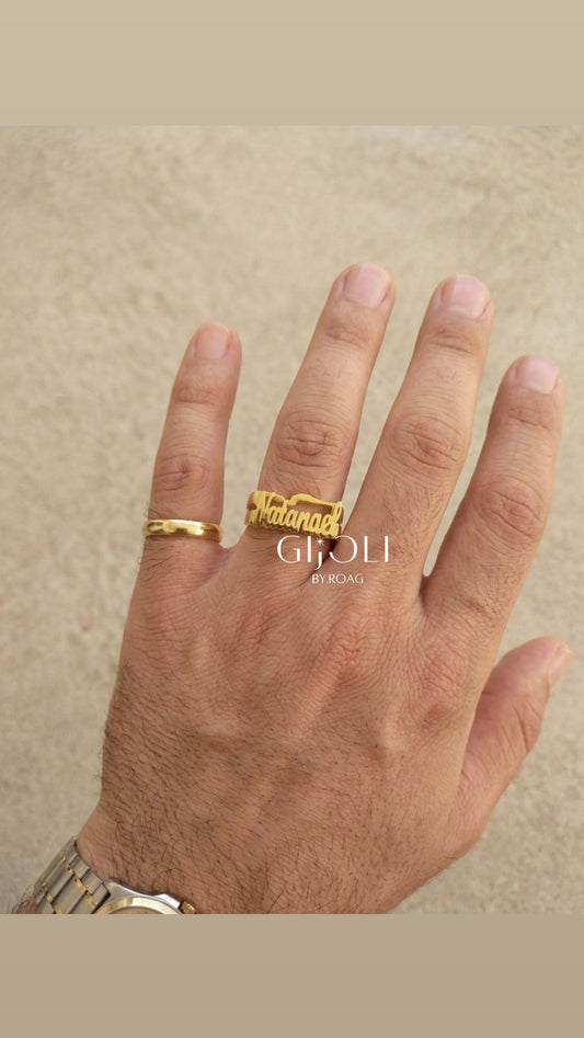 Sortija personalizada dorada