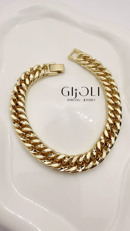 Pulsera semi-diamantada