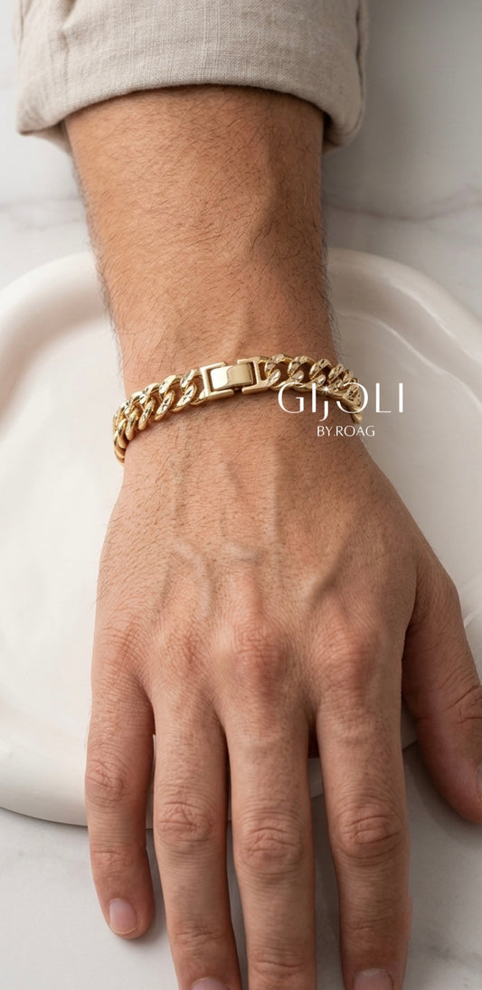 Pulsera semi-diamantada