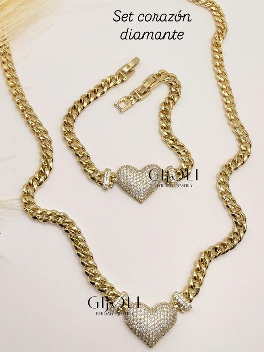 Set Corazón Diamante