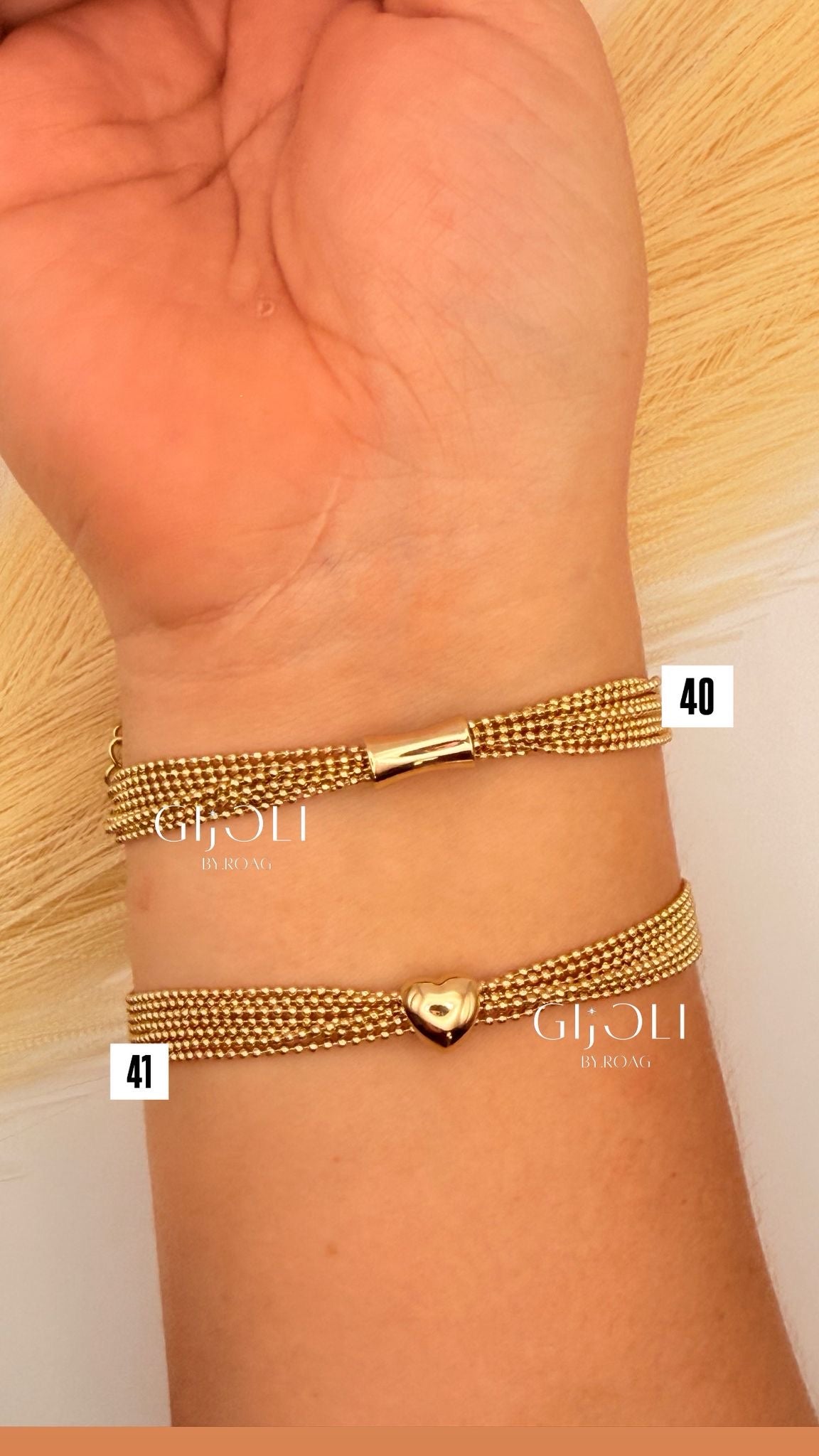 Pulseras Seda Dorada