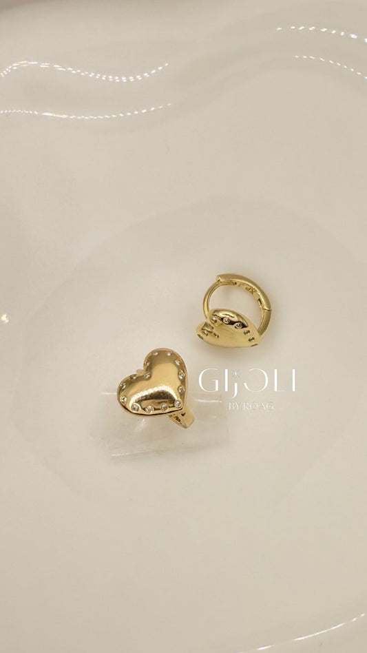 Argollas de corazón mini