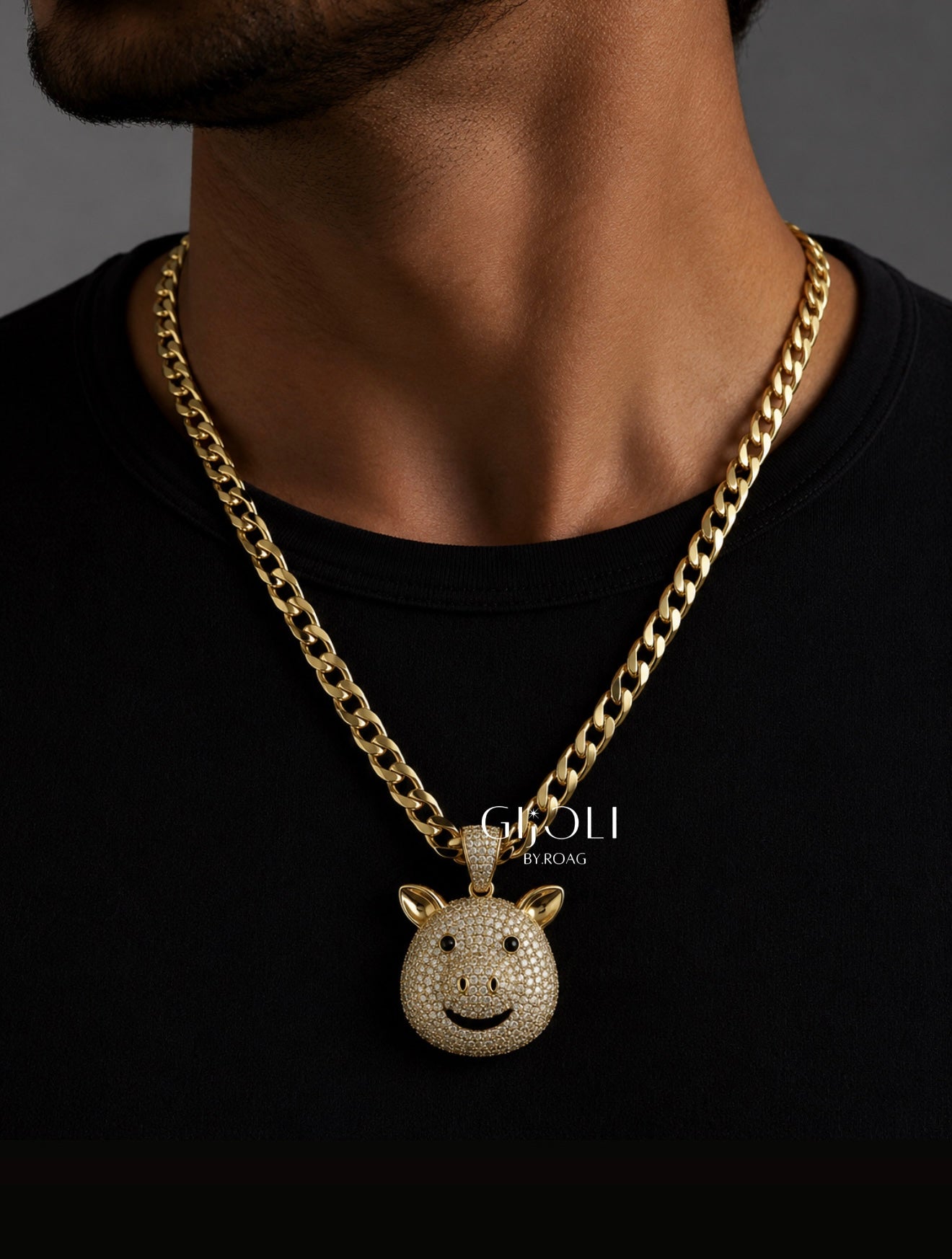 Cadena Cerdito Bling