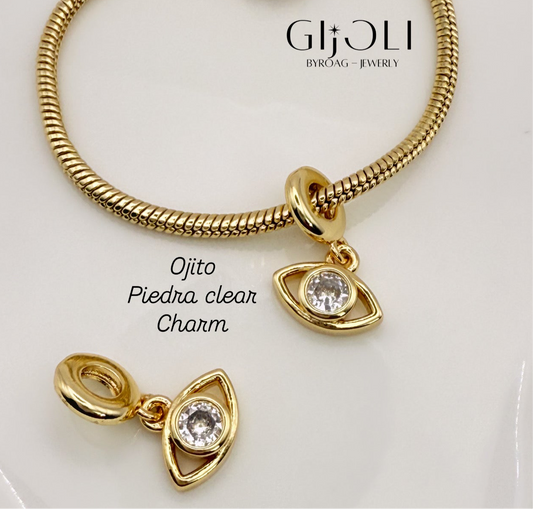 Ojito piedra clear charm