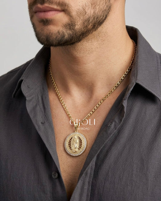 Cadena Virgen Guadalupe Gold