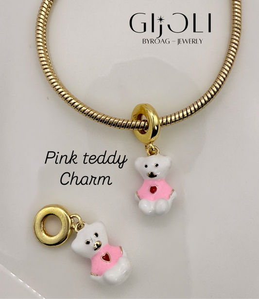 Pink Teddy charm