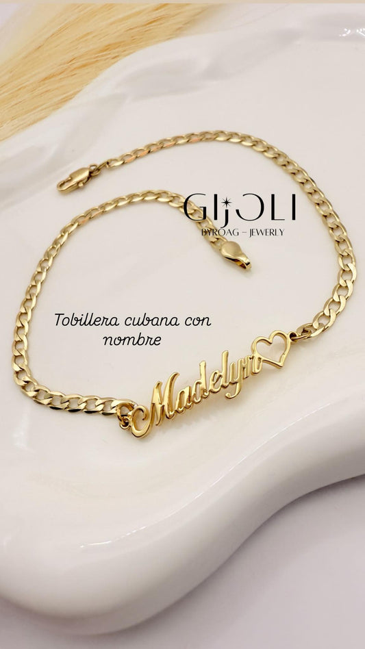 Tobillera con nombre