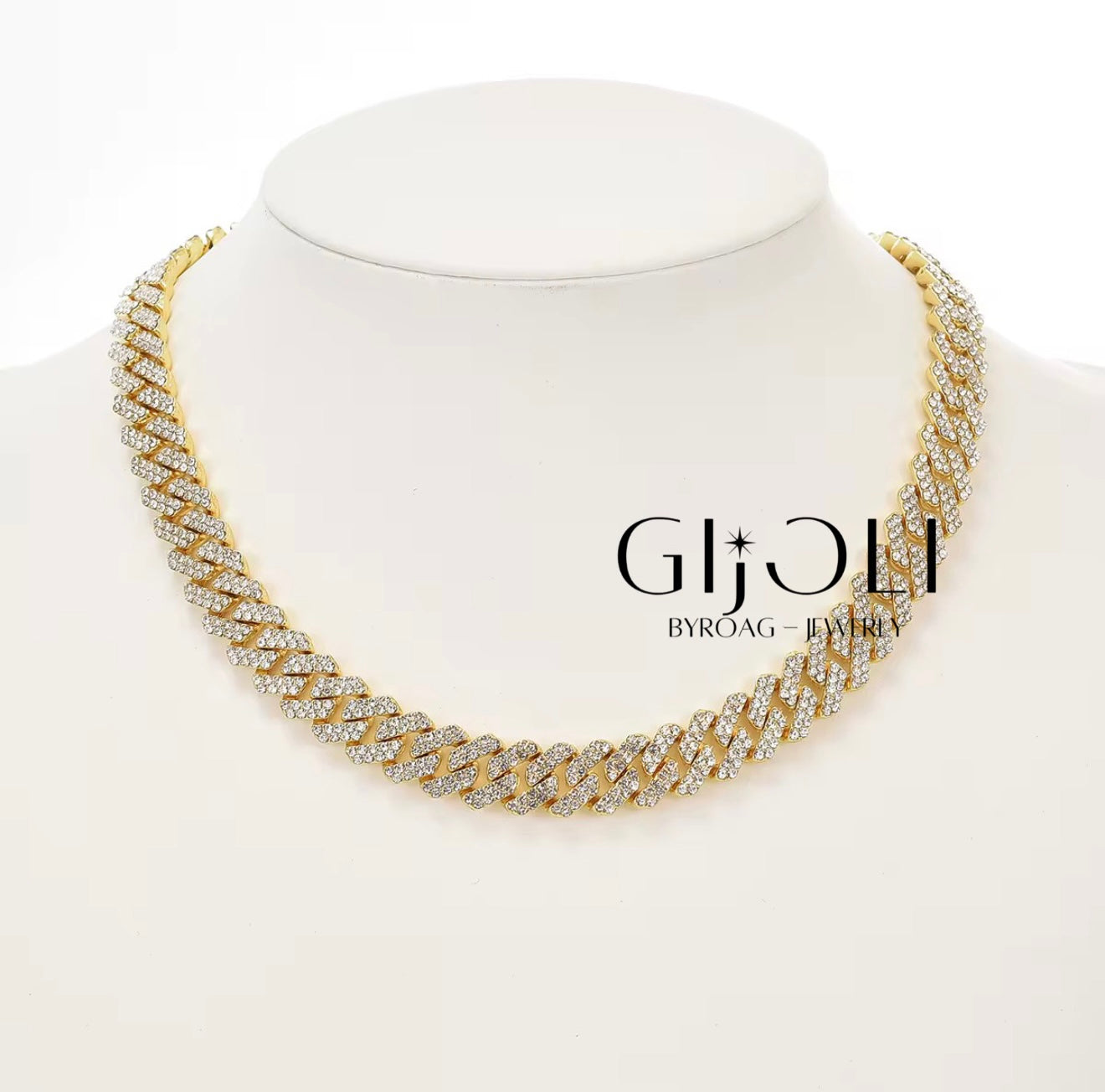 Choker cubano diamantado