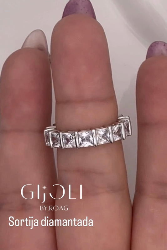 Sortija diamantada silver