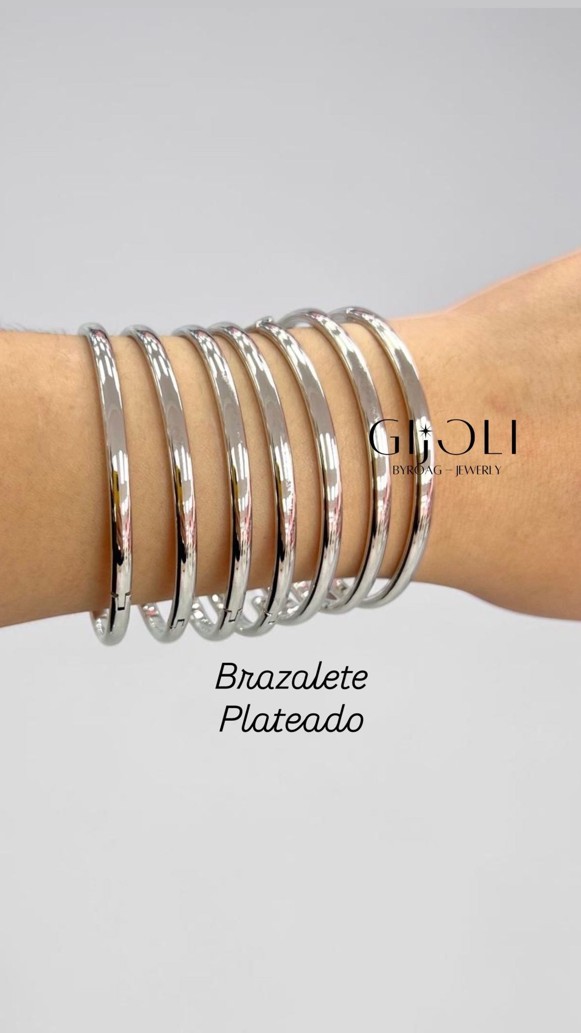 Aura Bangle Plateadas