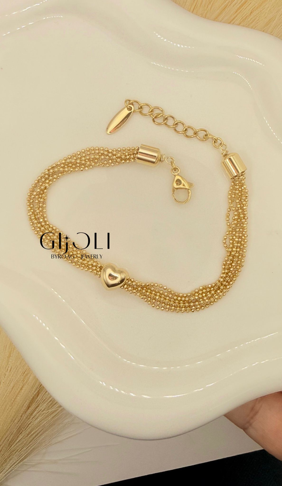 Pulseras Seda Dorada